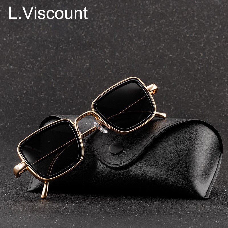 Lunettes de soleil polarisées carrées en métal pour hommes et femmes, monture classique, pour la conduite,  uv400 paires