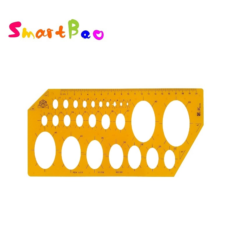 Ellipse Drafting Template 26 Sizes Oval Architectural Drawing Template K101