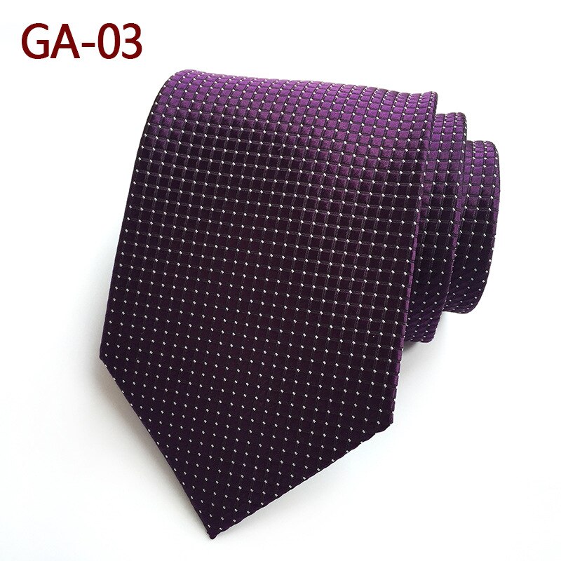 Mens Ties Silk Luxury Neck Tie 8cm Cravate Geometric PLAIDS&amp;CHECKS Tie Business Wedding Party Neck Tie for Men: GA-03