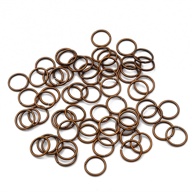 Ensemble de 200 anneaux de cheveux tressés, 0.8x8mm, petite ouverture, perle, Dreadlock, Clip, tresse pour tresses africaines, accessoires décoratifs: NO.6