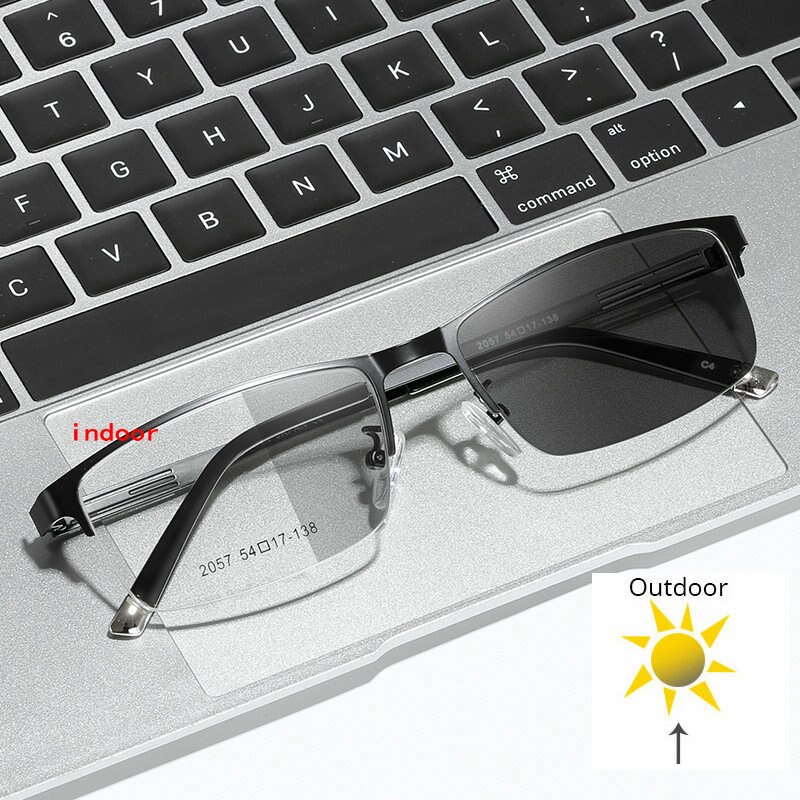 Dioptrien Photochrome Fertig Myopie Gläser Lichtempfindliche Chamäleon Anti-Blendung Ändern Farbe Objektiv Brillen FML