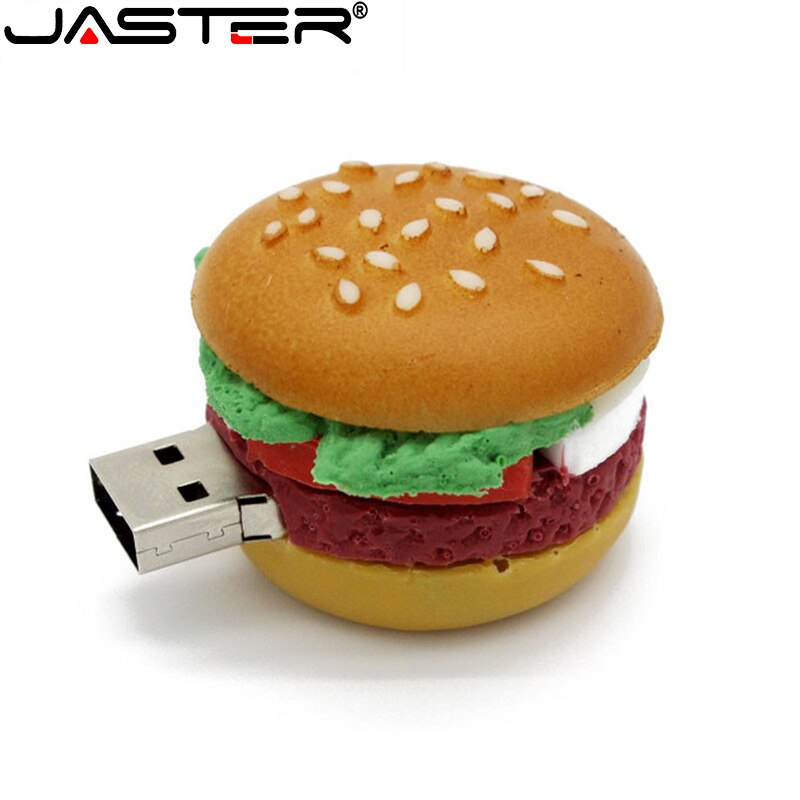 JASTER Cartoon Hamburger Sushi Watermelon USB Flash Disk Mini Pen Drive 4GB 16GB 32GB 64GB U Disk