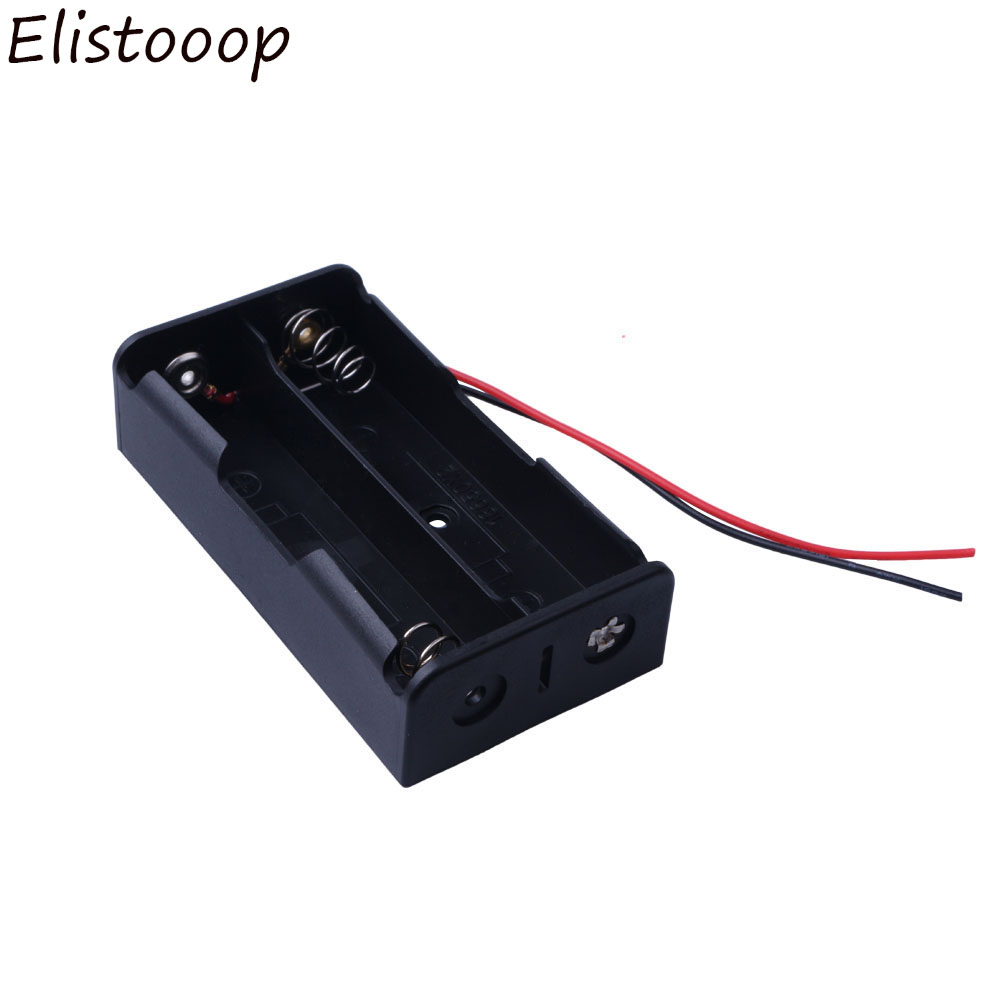 Kunststoff 18650 Batterie fallen Halfter Lager Kasten mit Draht Führt für 18650 Batterien 3,7 V Energie Batterie Lagerung fallen