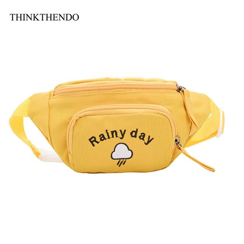 Saco de cintura portátil fanny pacote bolsa esporte cinto quadril peito crossbody bolsa ombro para crianças: Amarelo
