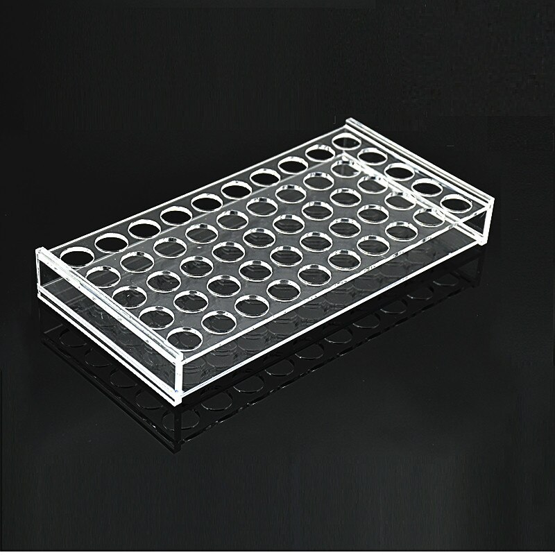 Plexiglass Rack For Chromatography Vial 20 40 60 ml Plexiglass Stand Place 50 Vials Analytical Sample Bottle Holder Diam. 28.5m