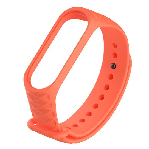 Mi bande 4 bracelet pour Xiaomi Mi bande 5 bracelet bracelet coloré sport Silicone bracelet intelligent Band4 Band3 Miband 3 4 5: Orange texture