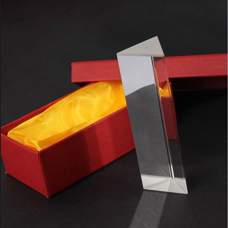 30x30x100mm Triangular Prism Physics Teaching Refraction Spectrum Rainbow K9 Optical Glass Prism Children Student