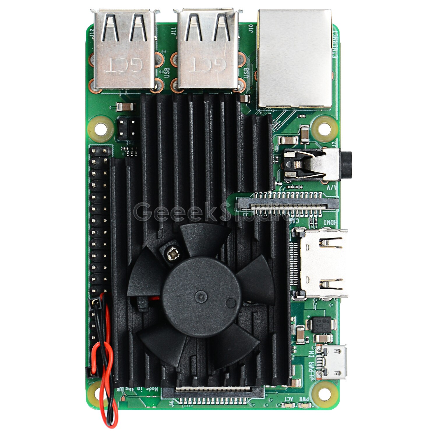 Kit de disipador térmico de ventilador de refrigeración extremo CNC para Raspberry Pi 3B + / 3B Plus / 3B