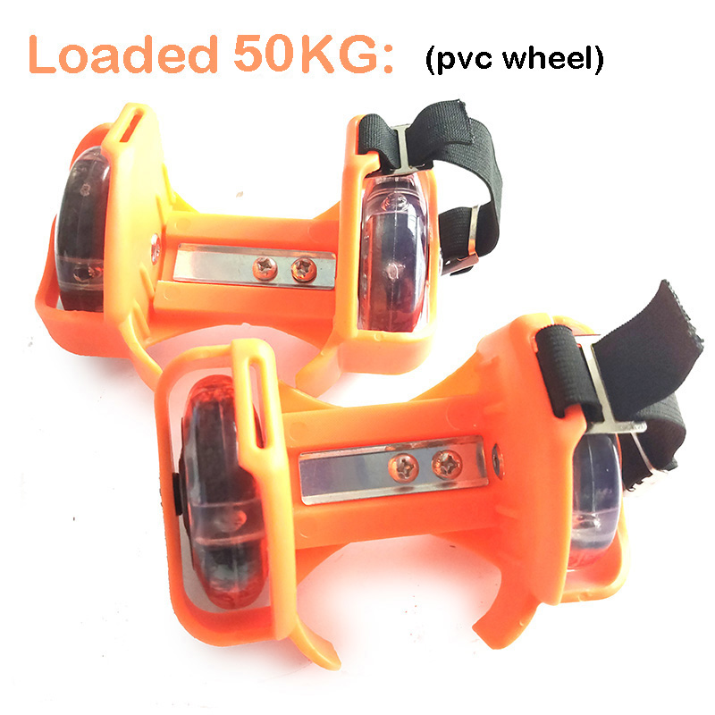 Kids Adult Flashing Roller Skating Shoes Small Whirlwind Pulley Flash Wheel heel Roller Skates Sports Roller skate Shoes: Kids PVC Orange
