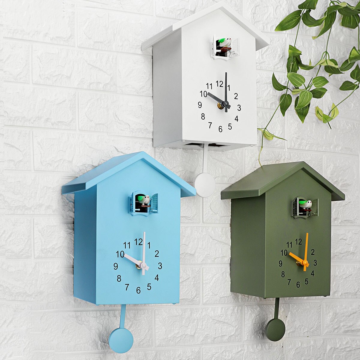 Moderne oiseau coucou Quartz horloge murale maison salon Horologe horloges minuterie bureau suspendus montre décoration de la maison