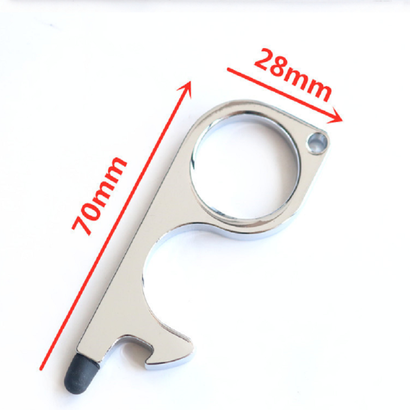 Draagbare Geen Touch Open Deur Druk Lift Hygiëne Aluminium Hand Antimicrobiële Handvat Tool Voor Huishoudelijke Slaapkamer Ornamenten