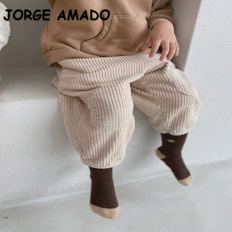 Koreaanse Stijl Herfst Kinderen Meisjes Jongens Broek Corduroy Losse Radijs Broek Kinderen Uitloper Mode Kleding E3000