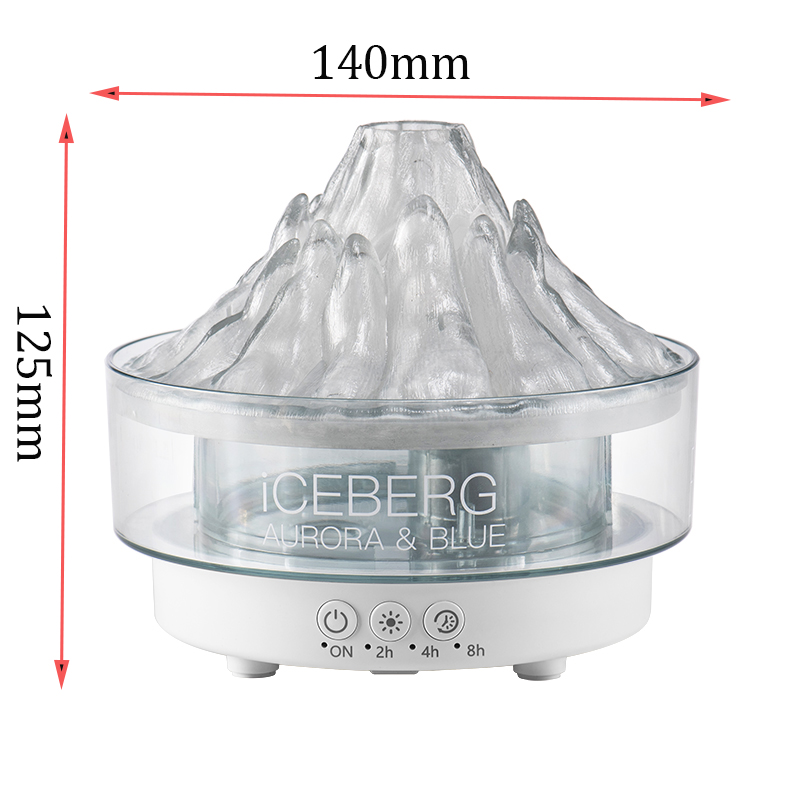 Difusor de Aroma de volcán, humidificador de aire ultrasónico, temporizador, apagado automático, Control remoto, difusores de llama para el hogar, dormitorio, blanco: Lavanda