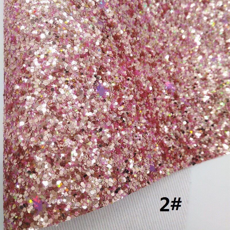 Roségouden glitterstof, litchi imitatieleerstof, synthetisch leer voor strikken  a4 8 " x11 " twinkelende ming  xm147: 2
