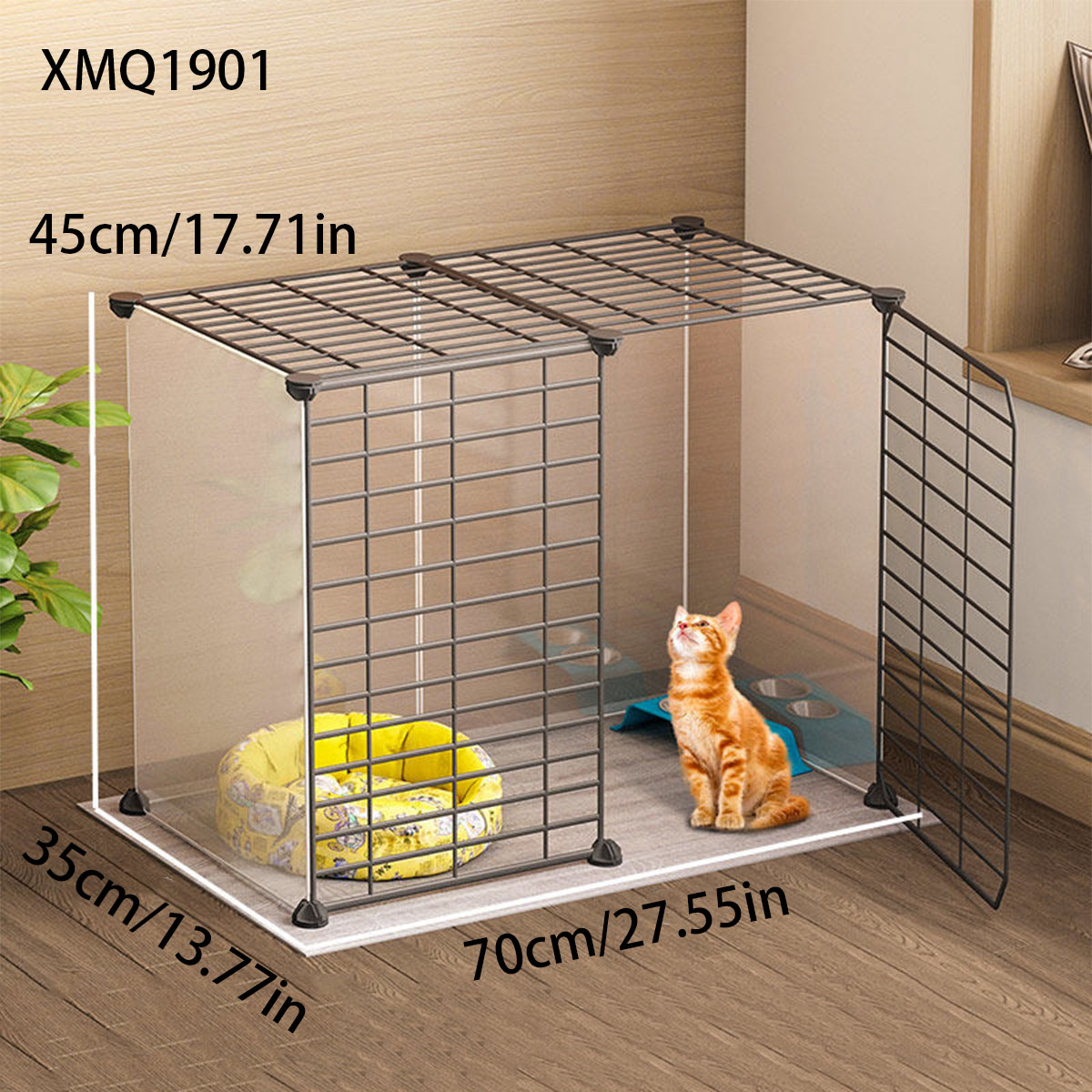 Valla para gatos, jaula para gatos, valla para mascotas doméstica, espacio grande para interiores, deflector de aislamiento para gatos, barandilla para gatitos, antisalto: Blanco