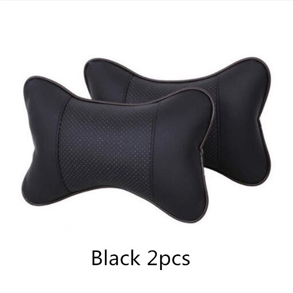 2pcs Car neck pillows universal headrest case for Porsche 911 918 Cayenne Macan Panamera Cayman Carrera Boxster: Black 2pcs