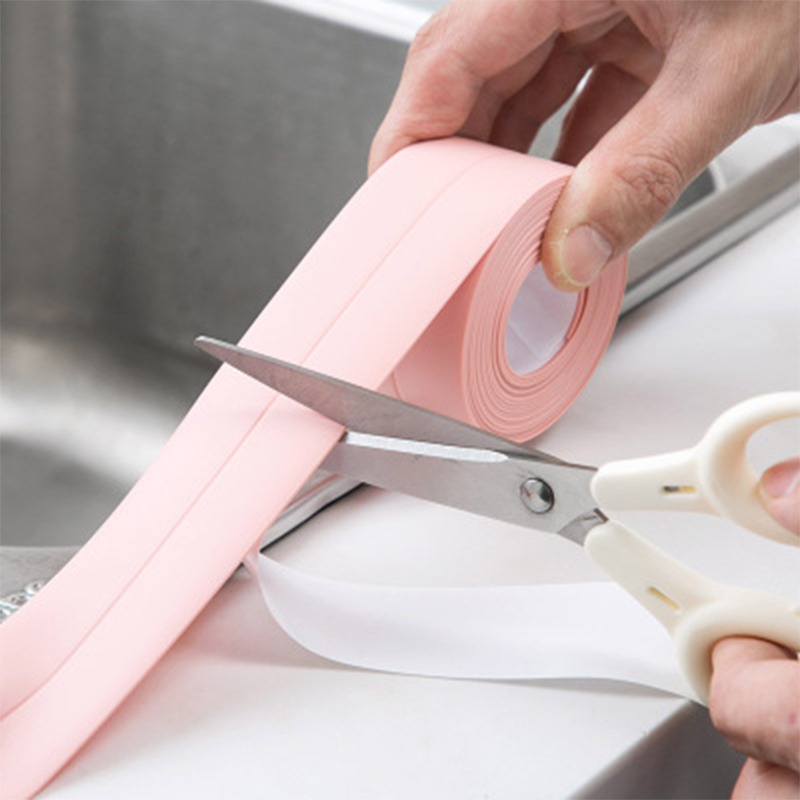 PVC Adhesive Sealant Tape For Kitchen Bathroom Shower Bathtub Corner Sink Sealing Strips Tapes Waterproof Wall Stickers 3.8/2.2M