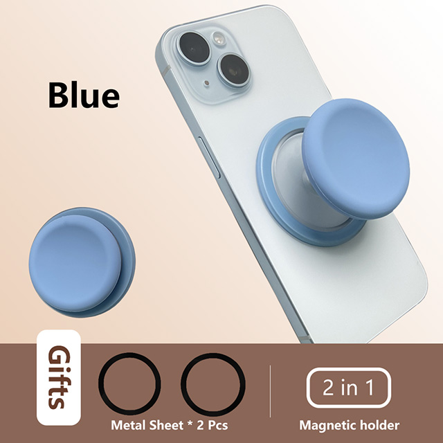 For Magsafe Magnetic Mobile Phone Grip Tok Holder For IPhone 15 Samsung Socket Pocket Support Mac Safe Ring Finger Folding Stand: Orange