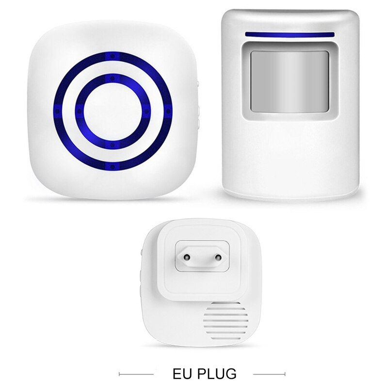1 stuks bezoekersdeurbel draadloos pir winkel winkel welkom bewegingssensor entree bezoeker deurbel alarm deurbel winkel bel: Eu