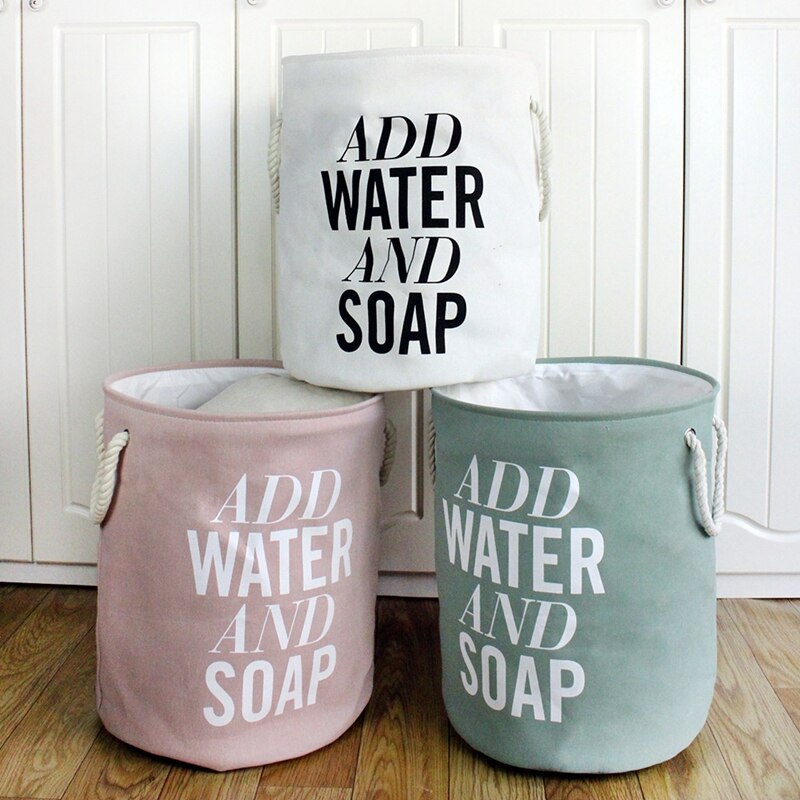 Grote opvouwbare wasmand, ronde opbergtas, grote wasmand, opvouwbare kledinghouder, speelgoedhouder, emmerorganizer