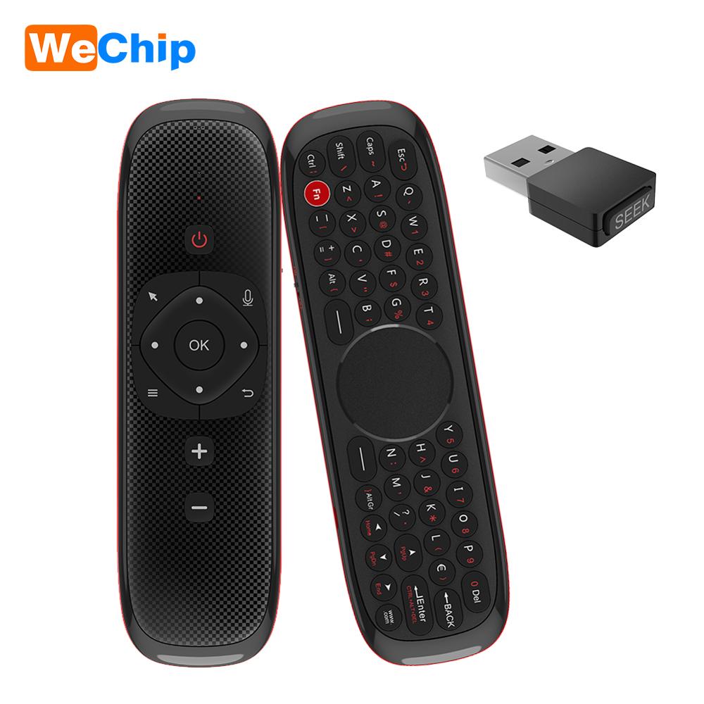 Wechip W2 2.4G Air Mouse with Touchpad Wireless Keyboard Mouse Infrared Remote Control Supports Voice Input for TV BOX Projector