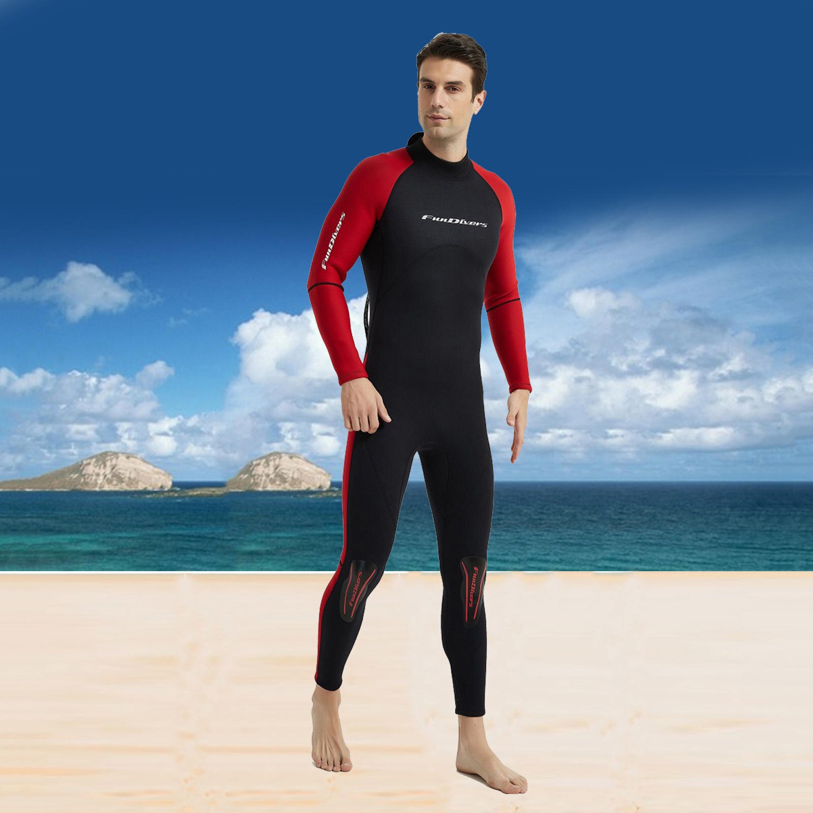 Mergulho wetsuit 3mm neoprene wetsuit men proteção uv de corpo inteiro-para mergulho snorkeling surf caça submarina