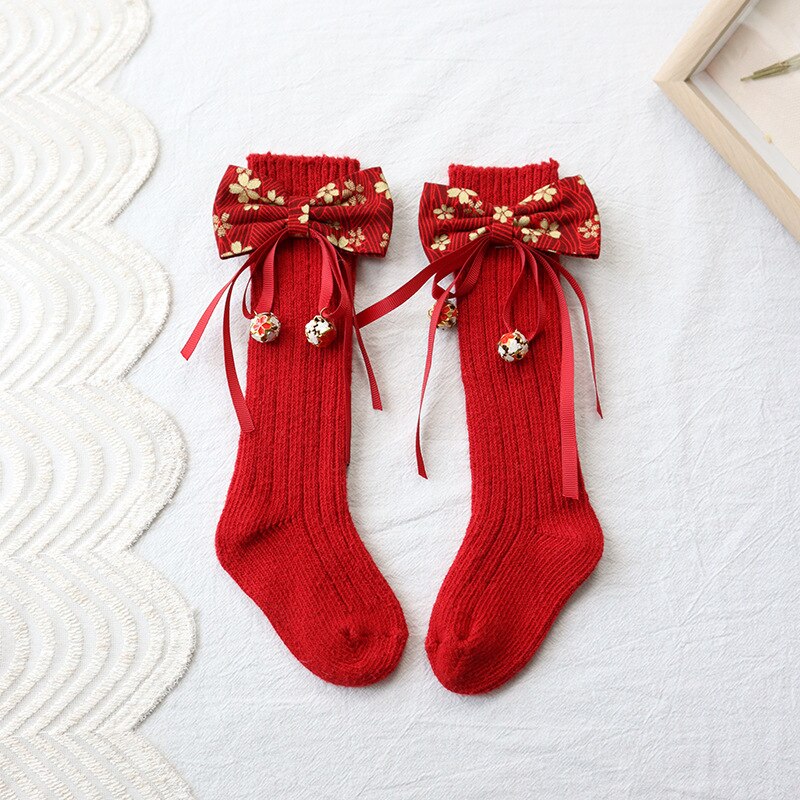 Herbst und Winter kinder Socken Cartoon Bowknot Baby Mädchen Socken Kleinkind Socken Weihnachten Komfortable Baby Jungen Socken: 1 / L(2-4T)