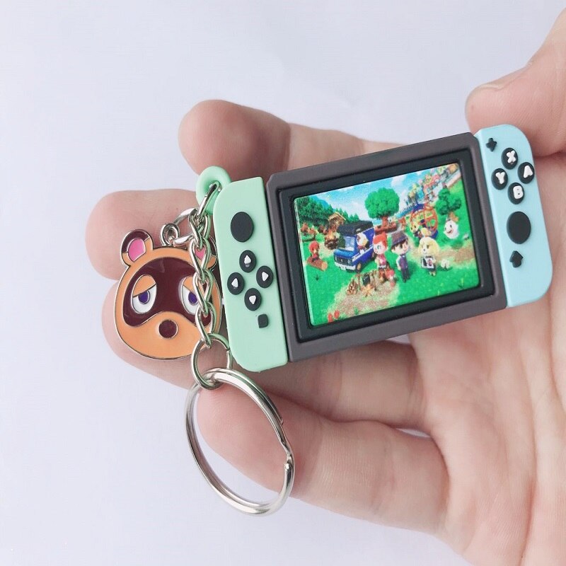 スイッチゲーム機キーホルダーどうぶつの森キーチェーンファッションジュエリーアクセサリーかわいい形ペンダントキーホルダー