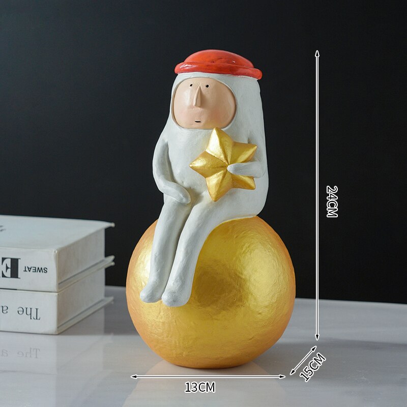 Jilijia Original Beauty Series Statue Serinas Figure Sitting Position Cartoon Model Collection Ornaments 23cm