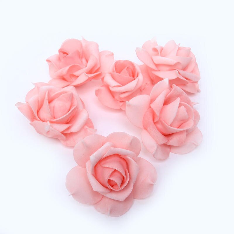 Diy bryllup rose blomst 10 stk 1pc kunstig rose blomst bryllup brudebuket pe skum diy rose blomst