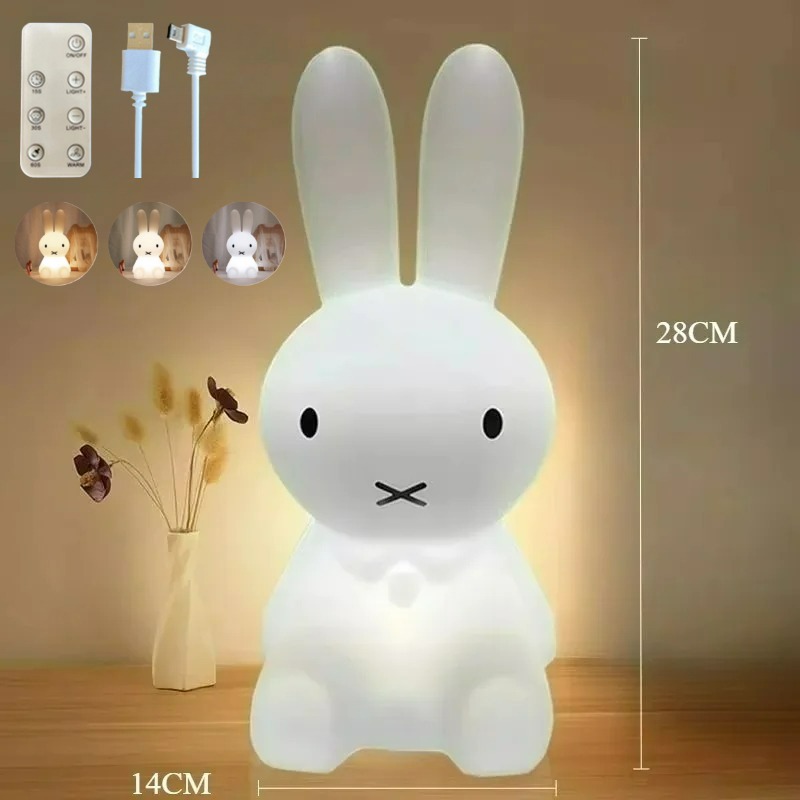 Lampe de bureau LED mignonne, éclairage ours lapin, lumière d'ambiance, dessin animé mignon, pour enfants, lampe de chevet de chambre à coucher, lampadaire de salon: Gris foncé