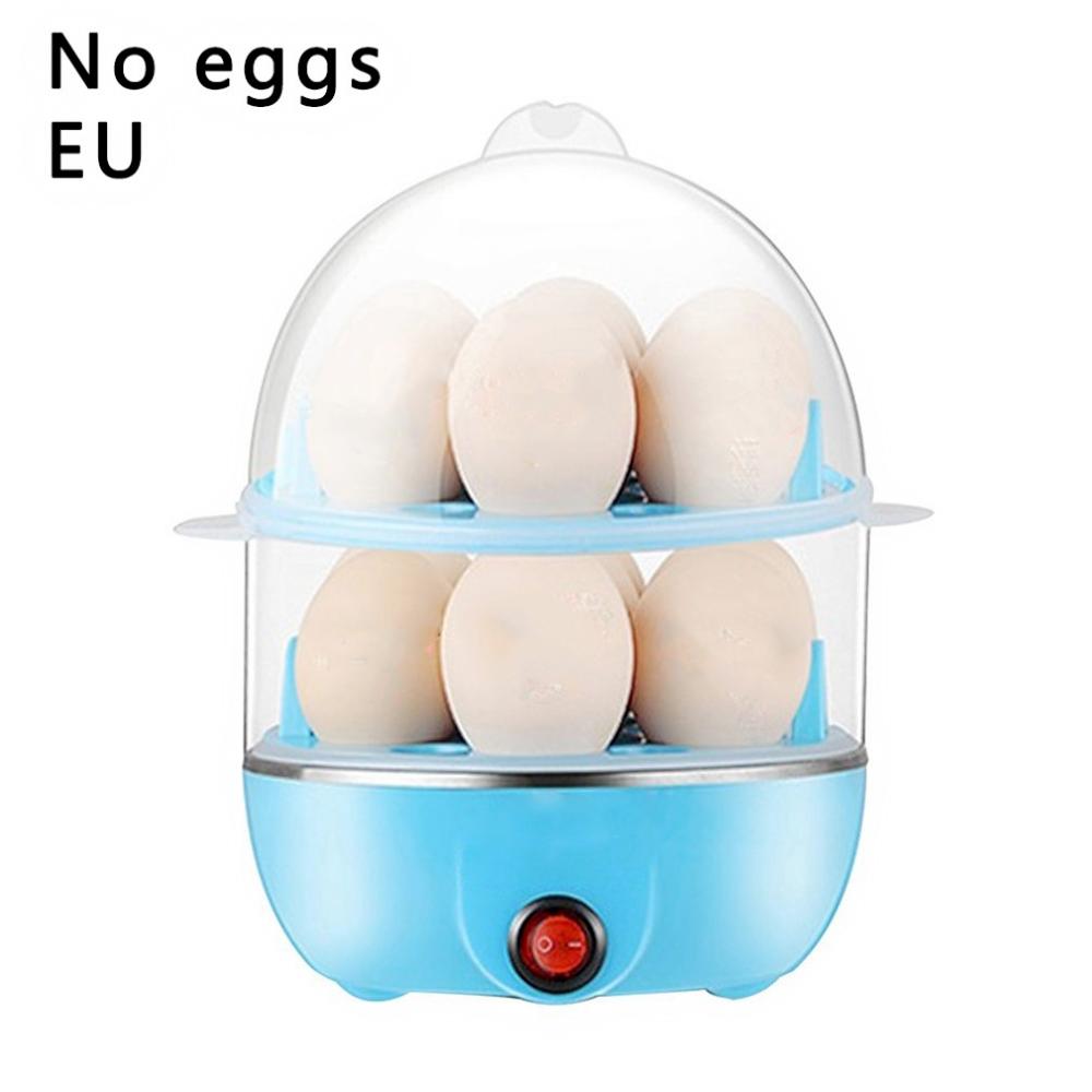Electric Egg Cooker Omelet Scrambled Soft Small Hard-Boiled Double Layer Boiler Cooker with Auto Shut-Off for Home and Kitchen: blue