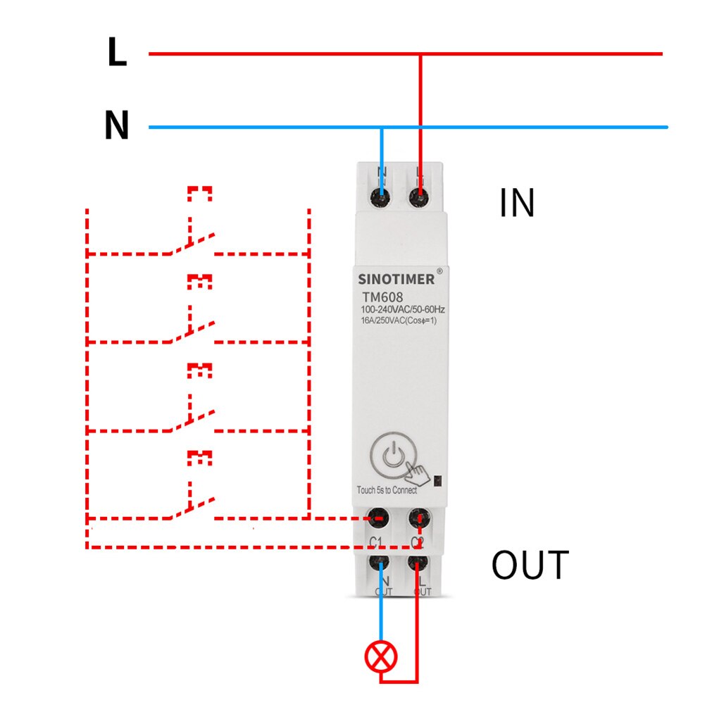 Tm608 smart wifi energimätare enfas energimätare mobiltelefonapp din järnvägstestare 16a 100-240v elmätare