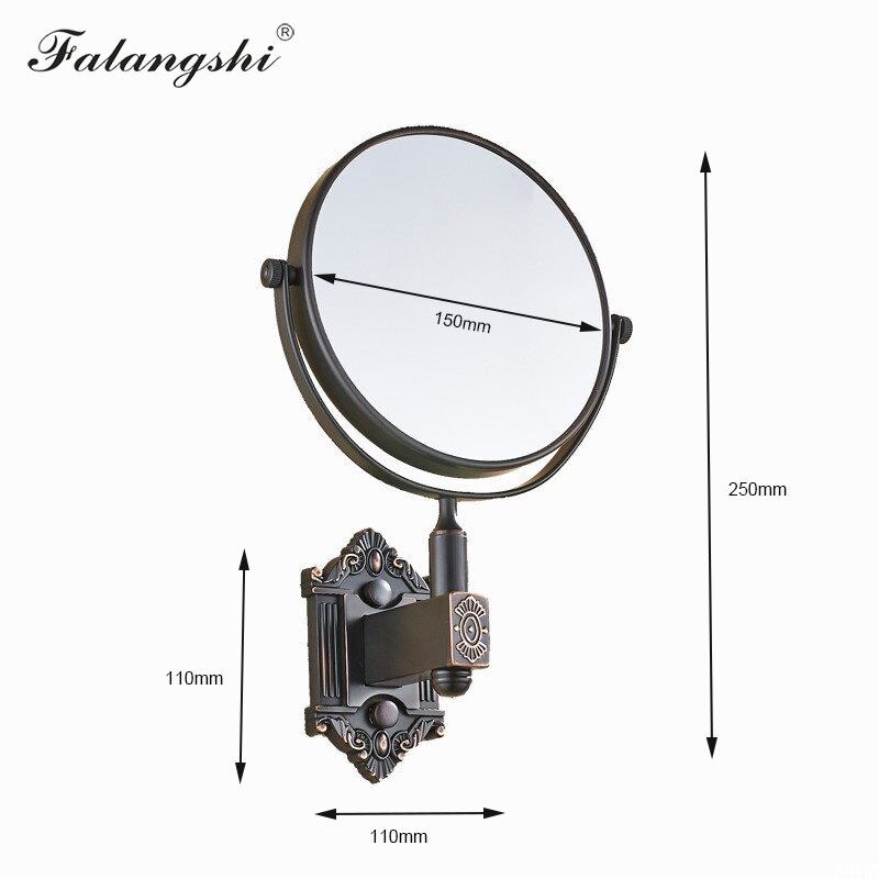 Bathroom Wall Mirror Antique Bronze Euro Style Bath Makeup Mirror Adjustable Round Cosmetic Mirrors Bathroom Accessories WB8901