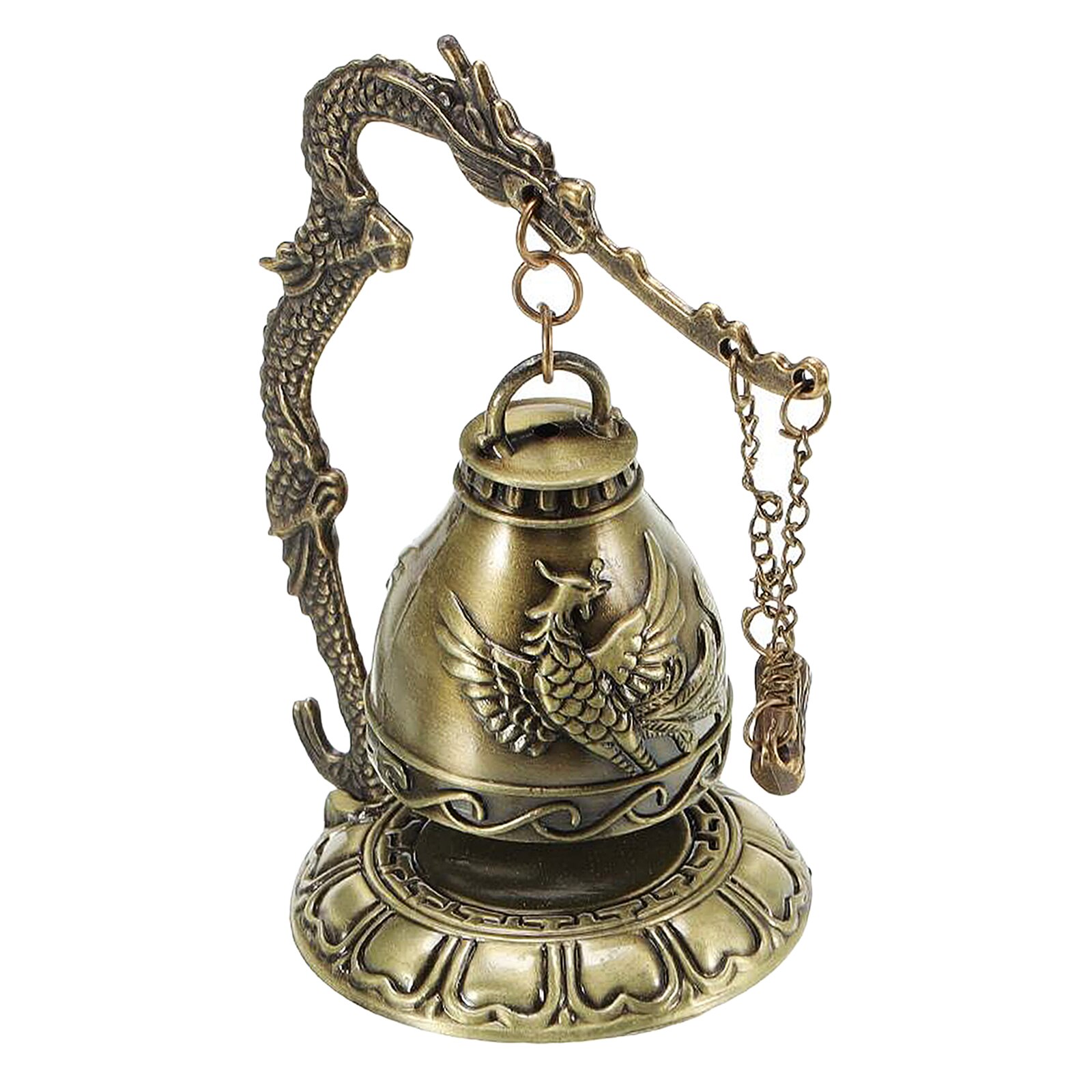 Bouddha chinois Dragon Fengshui cloche asiatique Oriental Zen Art Tibet pour la maison bureau décor bénédiction décoration