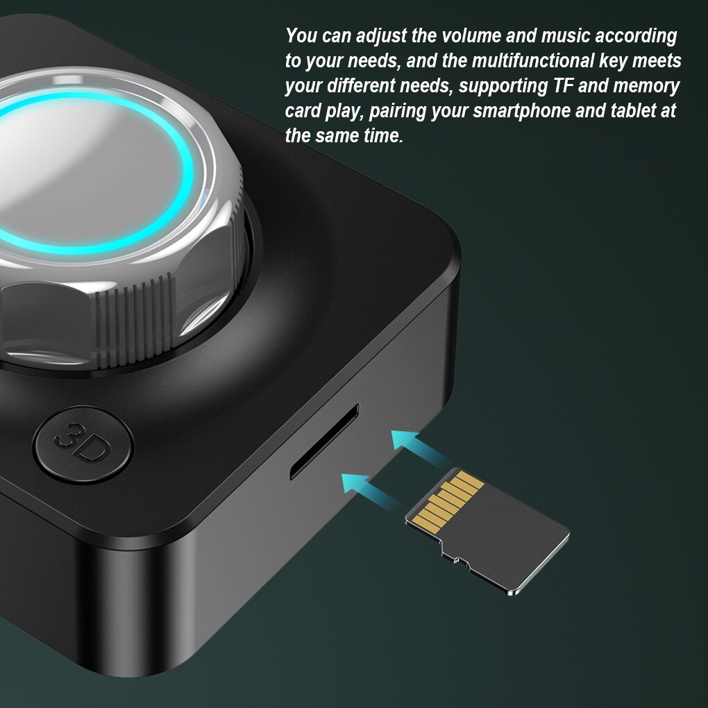 Bluetooth-compatible Music Receiver RCA Stereo Adapter Auto On Travel Sound System Device Car Speaker Amplifier