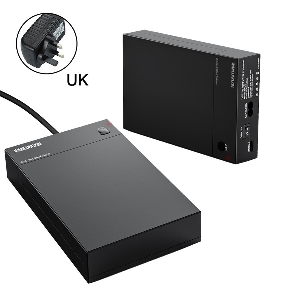 USB 3.0 2,5 zoll/3,5 zoll SATA HDD Gehäbenutzen Externe festplatte Kasten Unterstützung UASP 10TB fahrer OTB eins berühren Sicherung: UK