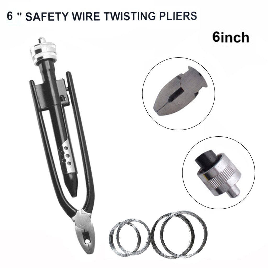 6In Aircraft Safety Wire Twisting Pliers Set Lock Electrical Power Tool Crimping Pliers Hand Tool