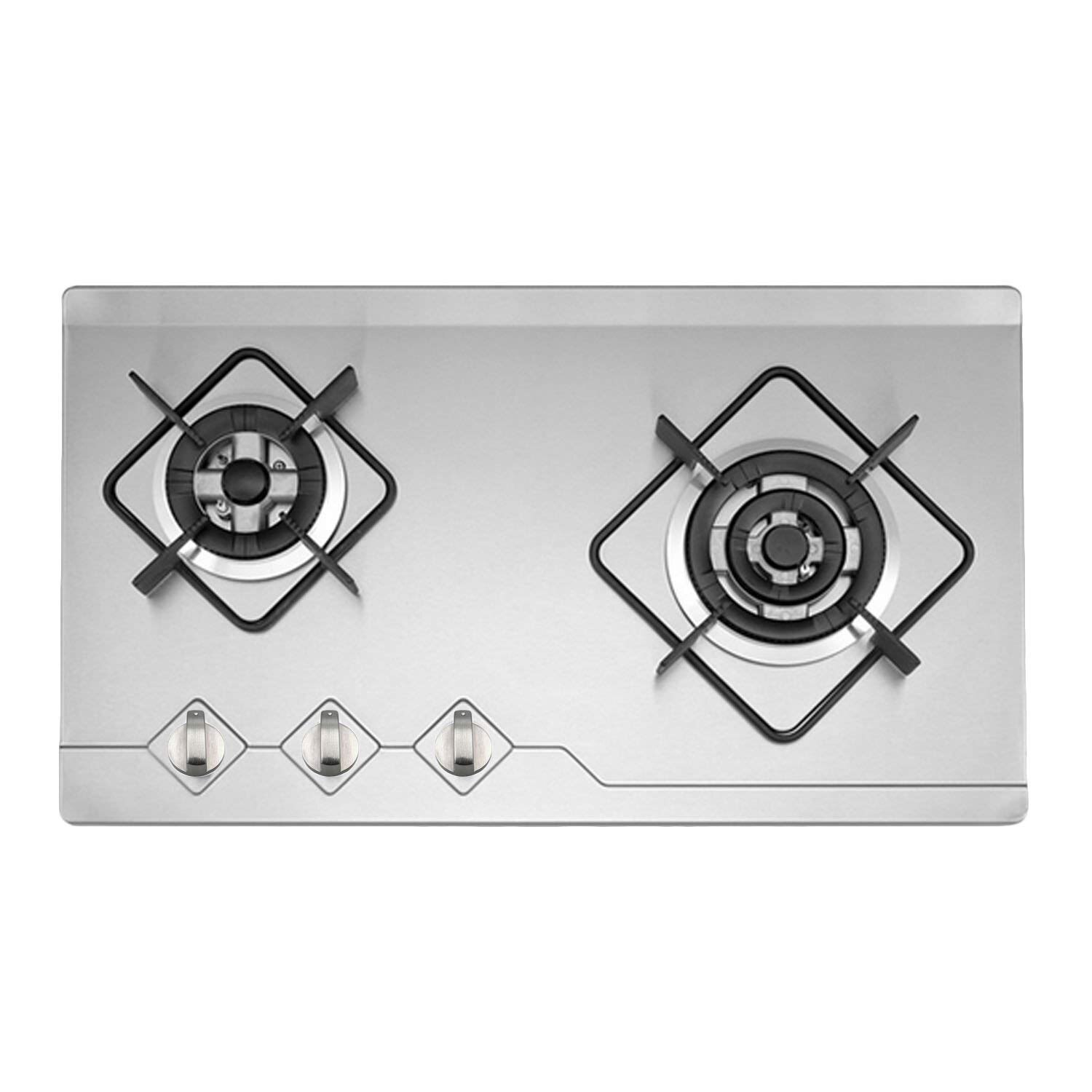 EAS-Stoves Cooker Knobs,Oven Knob(4pcs),6mm Universal Silver Gas Stove Control Knobs Adaptors Oven Rotary Switch Cooking Surfa