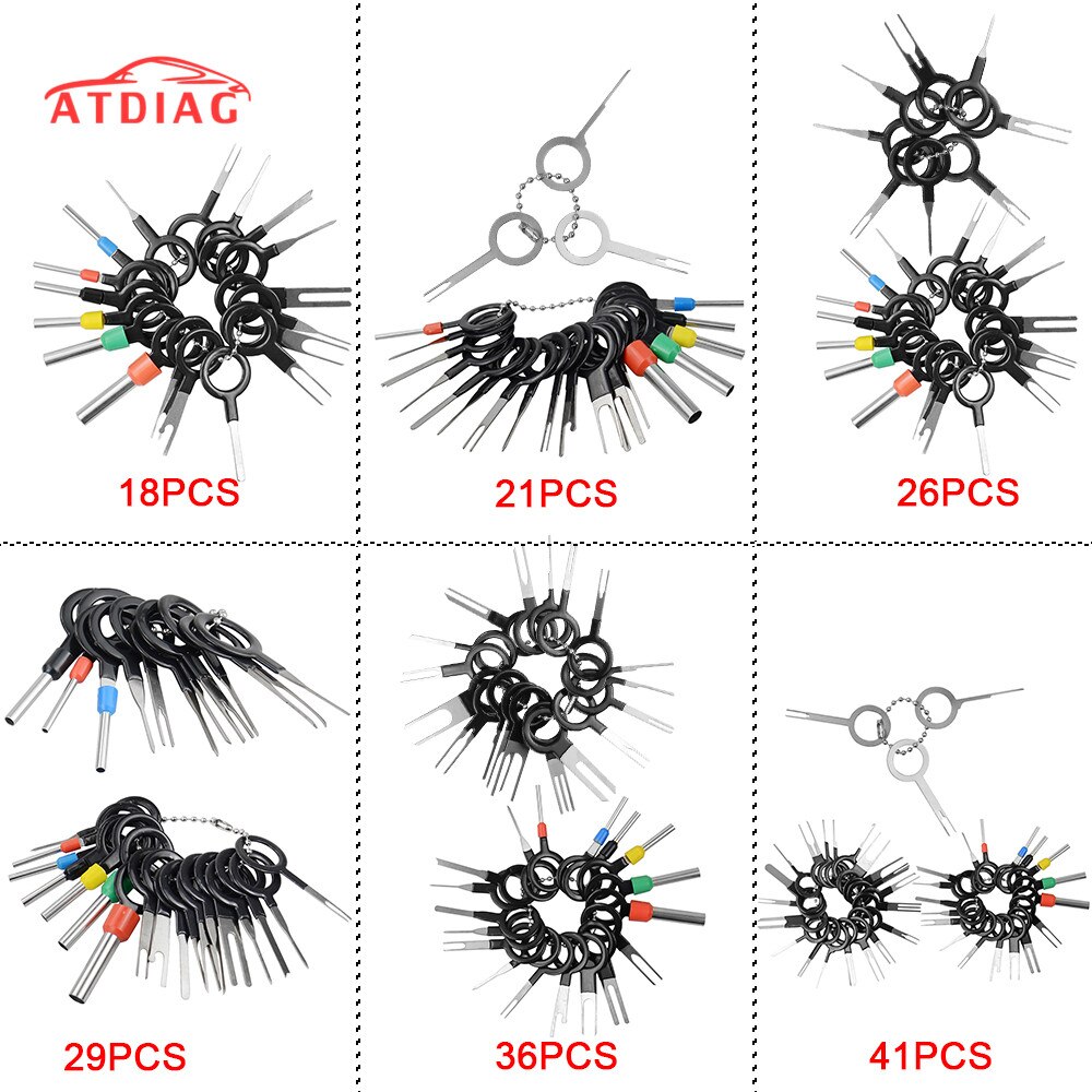 Auto Terminal Removal Tool Elektrische Bedrading Crimp Connector Pin Extractor Kit Automobiles Terminal Reparatie Terminals Removal Tool