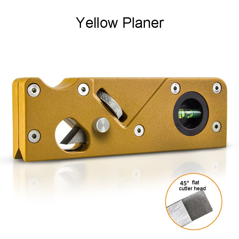 Chamfer Plane Woodworking Hand Planer 45 Degree Bevel Cutter Head Edge Corner Flattening Tool Manual Planer Carpenter Hand Tools: Flat knife gold