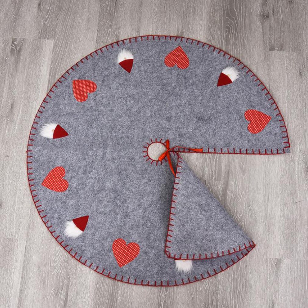 Vrolijke kerstboomrokken mat non-woven stof liefdesprint thuis kerstbenodigdheden feestboom jaar decoratie: B