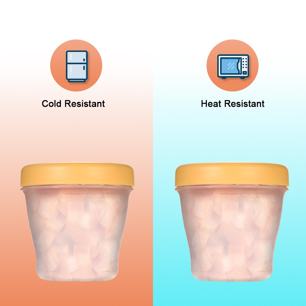 2 uds bebé contenedores de alimentos 150ml BPA-libre caja reutilizable apilable congelador tazas de almacenaje con tapa para comida de bebé leche de jugo para los niños