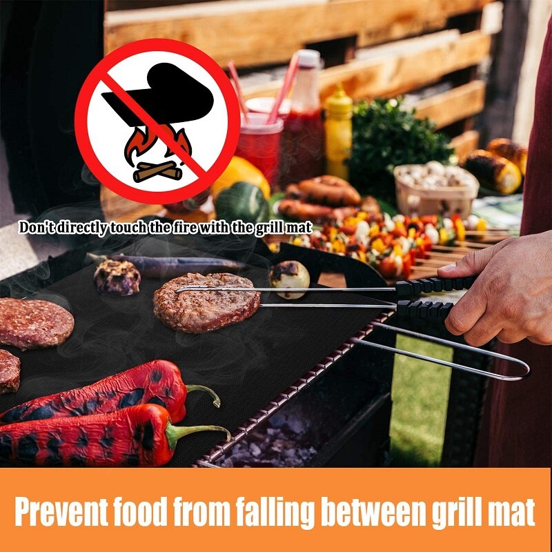 Walfos Bbq Grill Non-stick Coating Sheet Mat Hittebestendigheid Gereinigd Mat Koken Bakken Barbecue Keuken Gereedschap 33*40 Cm