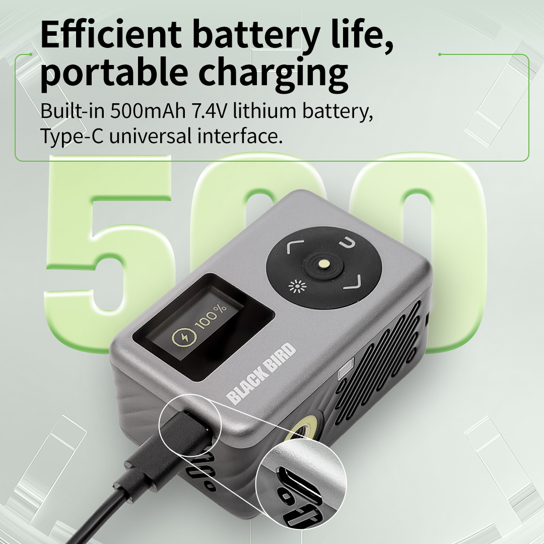 Blackbird AP6 Portable Intelligent Air Pump Bike Electric Inflator 120PSI Efficient Pump Suitable for Multiple Types of Valves ﻿