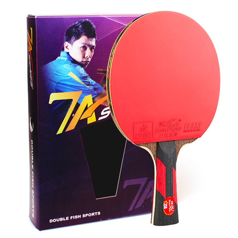 Double Fish – raquette de Tennis de Table professionnelle, 7 étoiles, avec un bon contrôle et une grande élasticité: long handle