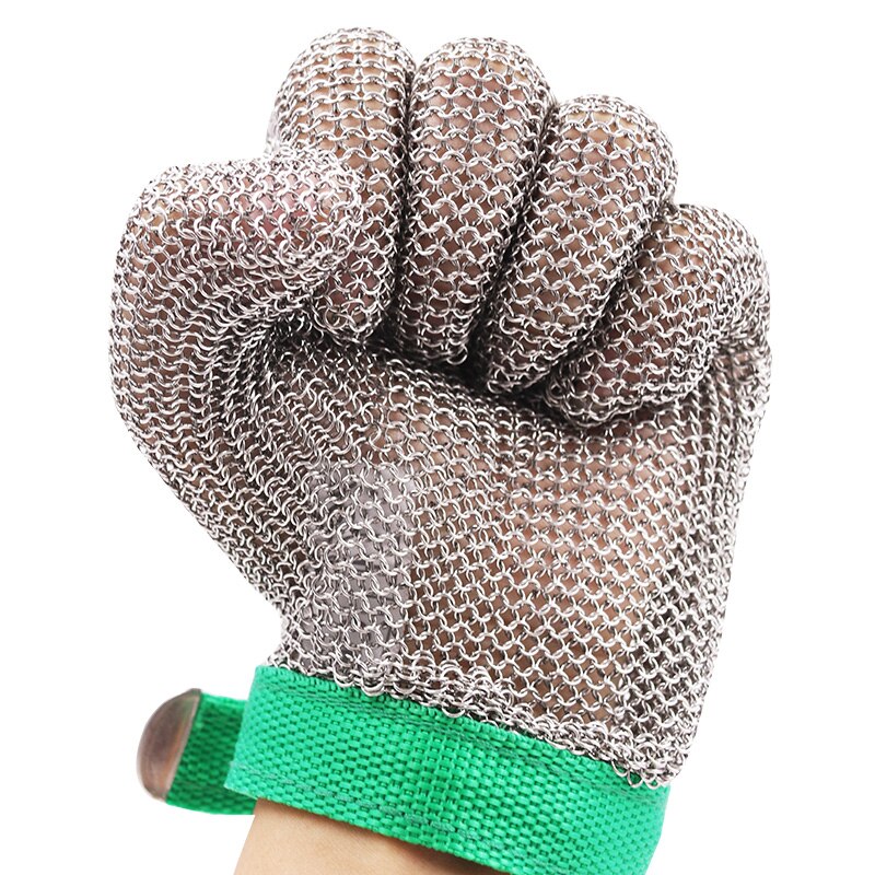 Guantes de malla metálica de acero inoxidable, anticorte, a prueba de cuchillos, resistentes a las puñaladas, para carpintería, carnicero y sastre