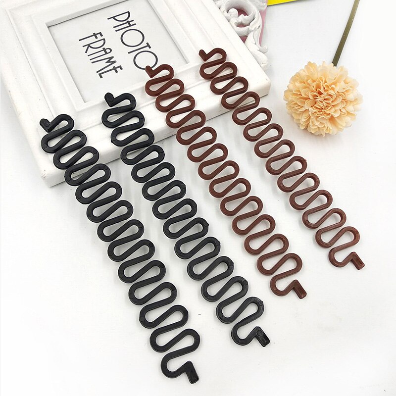 Lady French Hair Braiding Tool Weave Braider Roller Hair Twist with Hook Edge Curler Styling Tool DIY Accessories Hairpin Tool