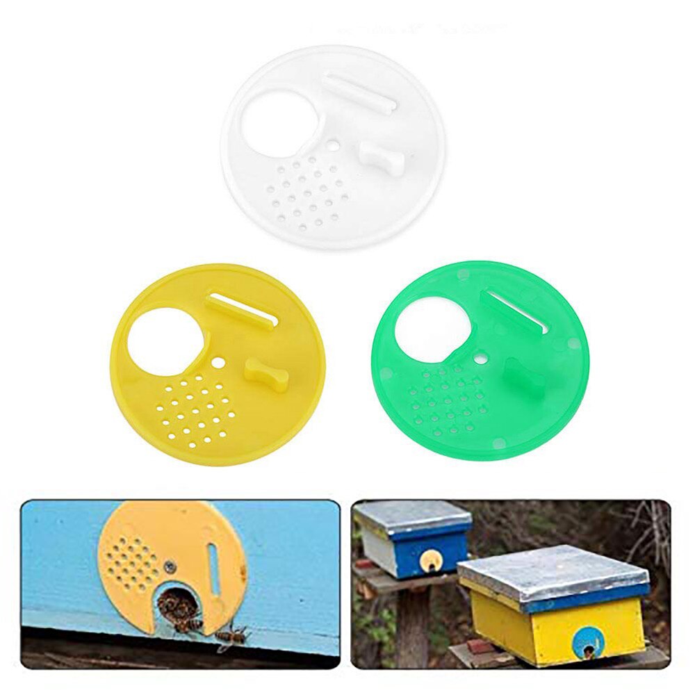 12 Stuks Bijenkorf Nest Deur Vents Bee Gereedschappen Ronde Bijenkorf Doos Entree Gate Plastic Bijenteelt Apparatuur