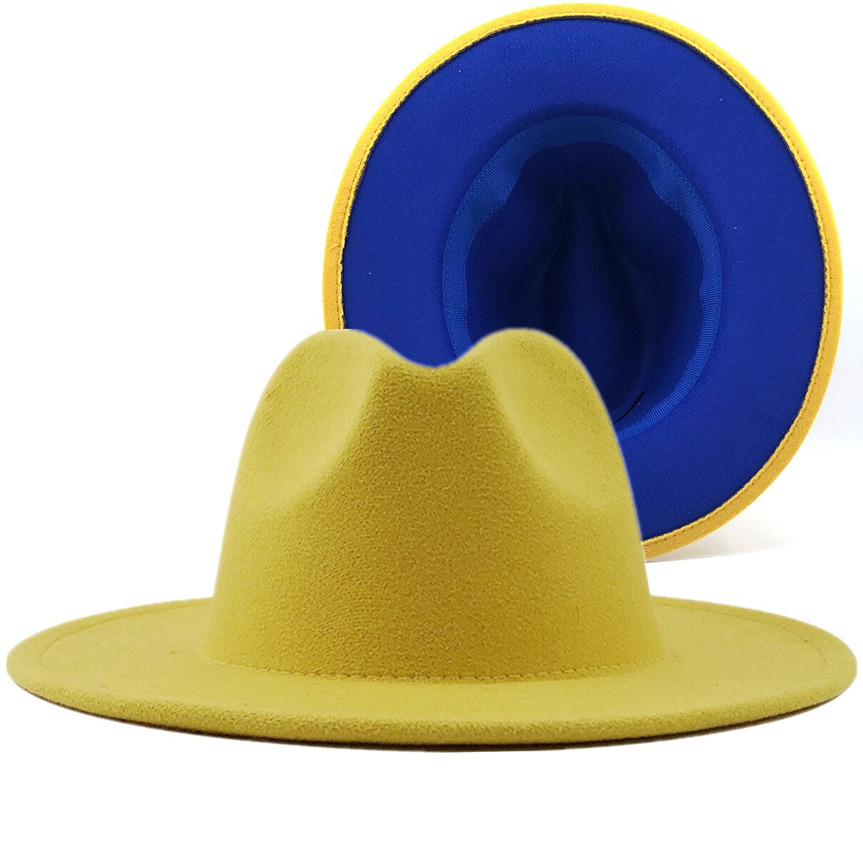 Sombreros de fondo rojo para hombre y mujer, gorra de Jazz, sombrero de vaquero, gorra de Color de doble cara, ,: 55